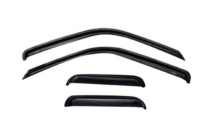 AVS 88-99 Chevy CK Ext. Cab Ventvisor Outside Mount Window Deflectors 4pc - Smoke - Bull Strap
