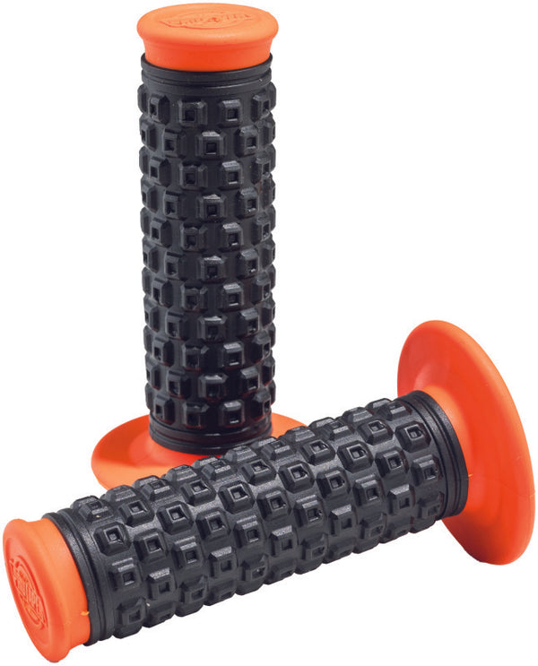 ProTaper Pro Series Clamp On Pillow Top Orange/Black - Bull Strap