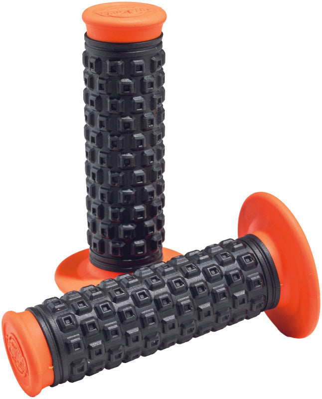 ProTaper Pro Series Clamp On Pillow Top Orange/Black - Bull Strap
