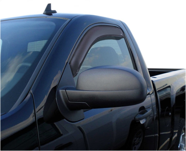 AVS 07-13 Chevy Silverado 1500 Standard Cab Ventvisor In-Channel Window Deflectors 2pc - Smoke - Bull Strap