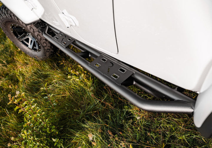 Rampage 20-22 Jeep Gladiator SRS Sidebar Rock Crawler Steps - Black - Bull Strap