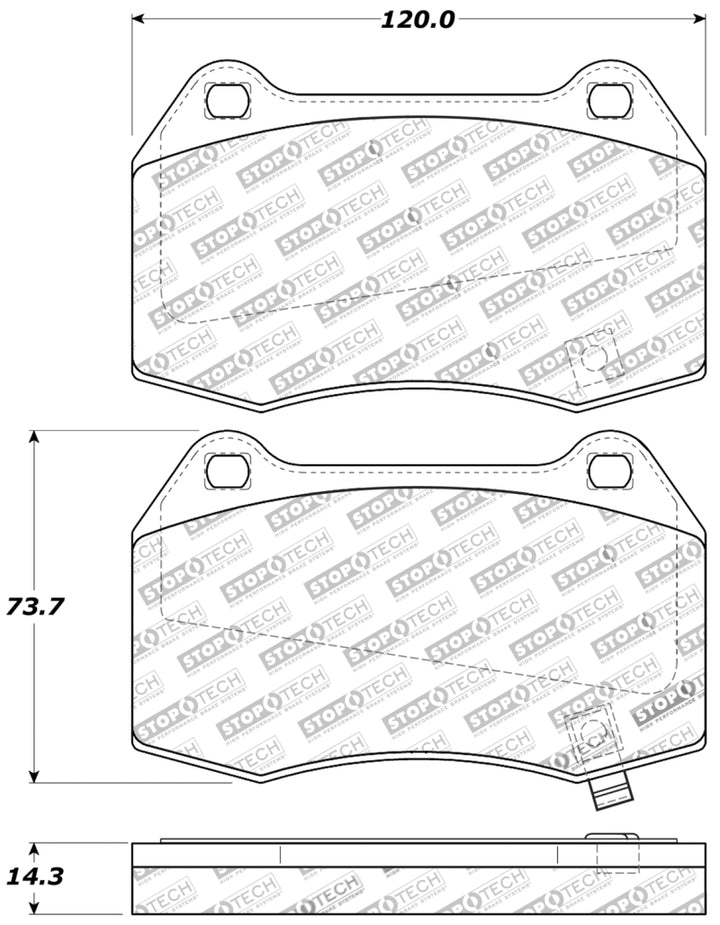 StopTech Performance 02-07 350z/G35 w/ Brembo Front Brake Pads - Bull Strap