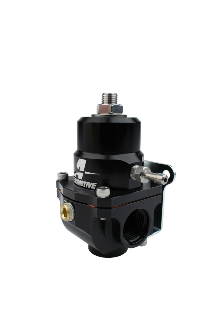 Aeromotive Adjustable Regulator - 35-75PSI - .313 Valve - (2) -08 Inlets/-08 Return - Bull Strap