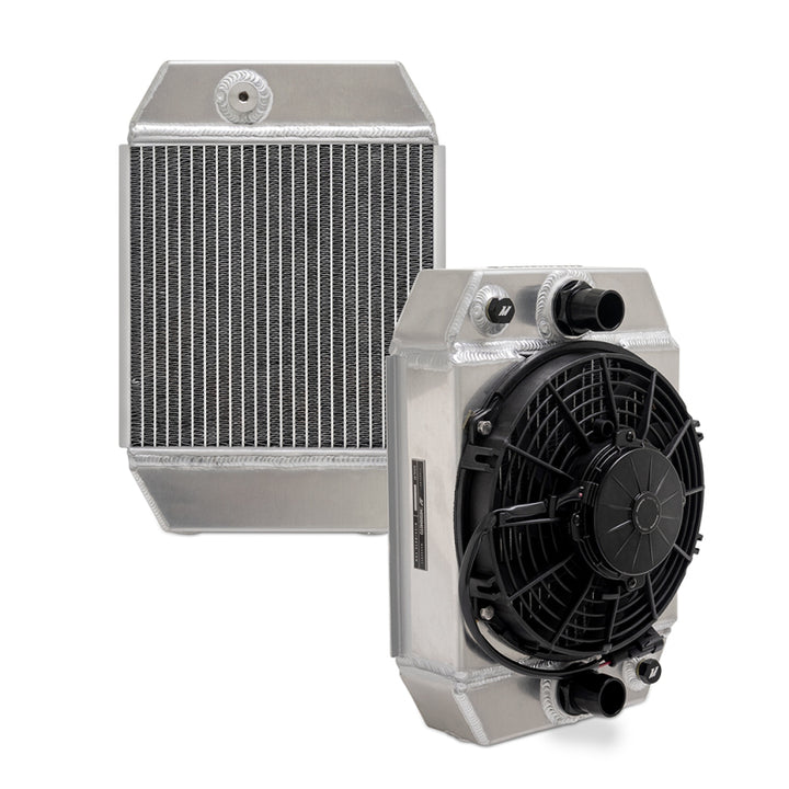 Mishimoto Universal Drag Race Performance Aluminum Radiator - Natural - Bull Strap