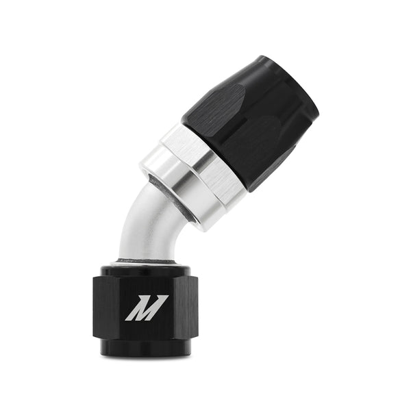 Mishimoto Aluminum -10AN 45 Degree Fitting - Black - Bull Strap
