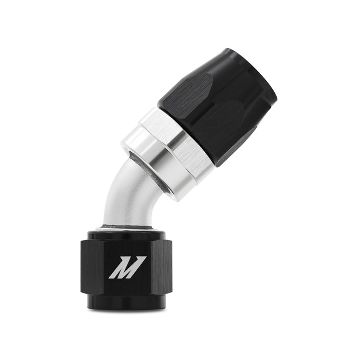 Mishimoto Aluminum -10AN 45 Degree Fitting - Black - Bull Strap