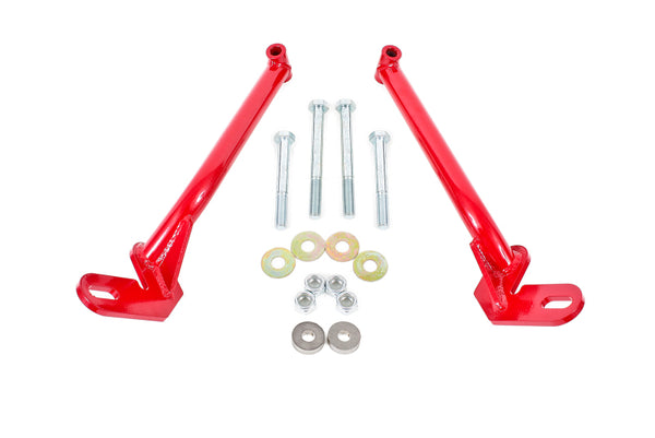 BMR 78-87 G-Body Control Arm Reinforcement Braces - Red - Bull Strap