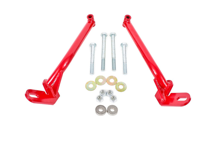 BMR 78-87 G-Body Control Arm Reinforcement Braces - Red - Bull Strap
