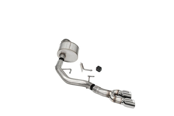 Corsa 2021-2025 Ford F-150 Regular Cab/6.5in Bed 5.0L V8 Xtreme Cat-Back Front of Tire Exit-Polished - Bull Strap