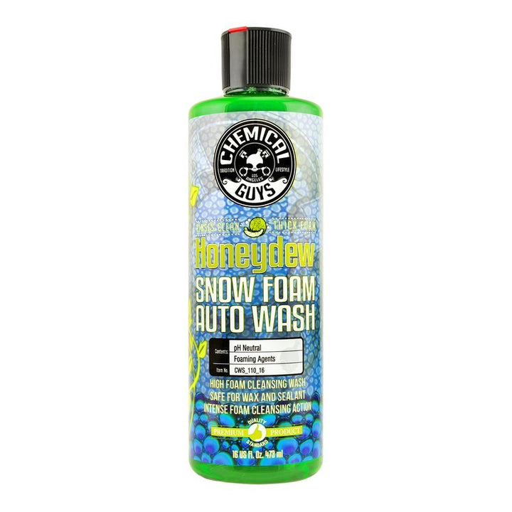 Chemical Guys Honeydew Snow Foam Auto Wash Cleansing Shampoo - 16oz - Bull Strap