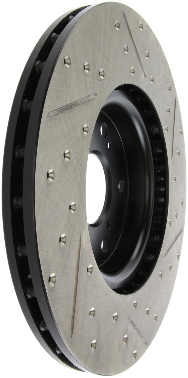 StopTech 04-08 Acura TL (Brembo Caliber) SportStop Slotted & Drilled Right Front Rotor - Bull Strap