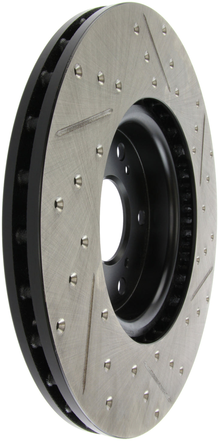 StopTech 04-08 Acura TL (Brembo Caliber) SportStop Slotted & Drilled Right Front Rotor - Bull Strap