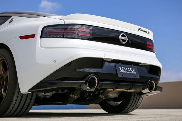 REMARK 2023+ Nissan Z Burnt Stainless Double Wall Tip Axle Back Exhaust - Bull Strap