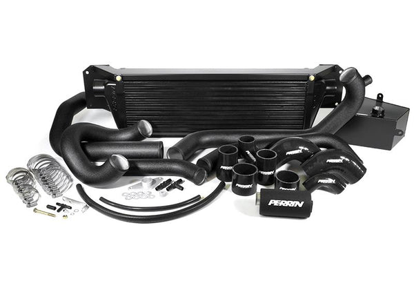 PERRIN 15-21 Subaru WRX/STI Front Mount Intercooler Core + Mounting Beam - Black Core - Bull Strap