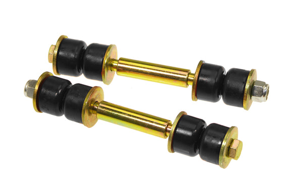 Prothane Universal End Link Set - 3 1/4in Mounting Length - Black - Bull Strap