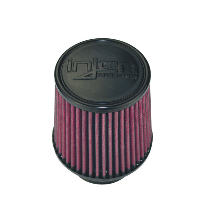 Injen High Performance Air Filter - 3.00 Black Filter 6 Base / 5 Tall / 4 Top - 45 Pleat - Bull Strap