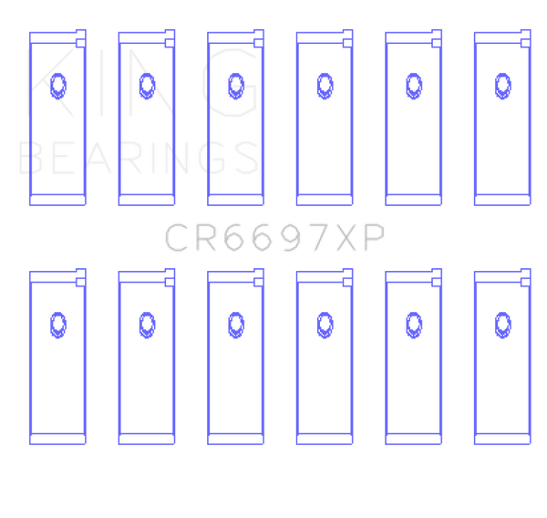 King Engine Bearings Nissan RB25/RB26 (Size STD) Performance Rod Bearing Set - Size STD - Bull Strap