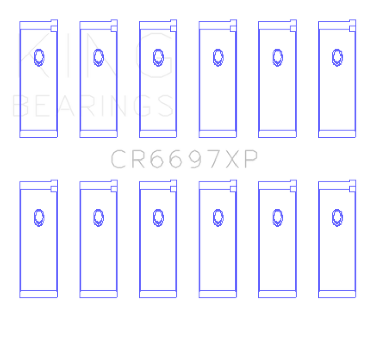 King Engine Bearings Nissan RB25/RB26 (Size STD) Performance Rod Bearing Set - Size STD - Bull Strap