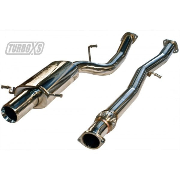 Turbo XS 02-07 WRX-STi Catback Exhaust Polished Tips - Bull Strap