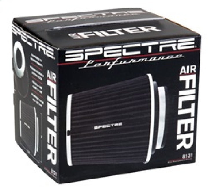 Spectre Adjustable Conical Air Filter 5-1/2in. Tall (Fits 3in. / 3-1/2in. / 4in. Tubes) - Black - Bull Strap