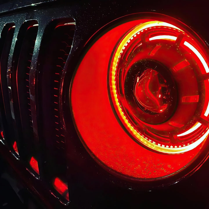 Oracle Oculus Bi-LED Projector Headlights for Jeep JL/Gladiator JT - w/ BC1 Controller - Bull Strap