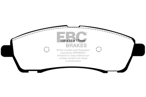 EBC 00-02 Ford Excursion 5.4 2WD Greenstuff Rear Brake Pads - Bull Strap
