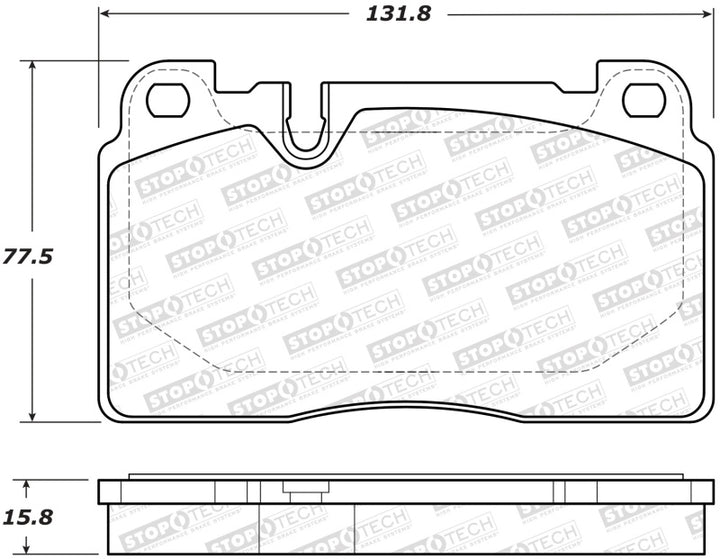 StopTech 07-15 Audi Q7 Street Performance Front Brake Pads - Bull Strap