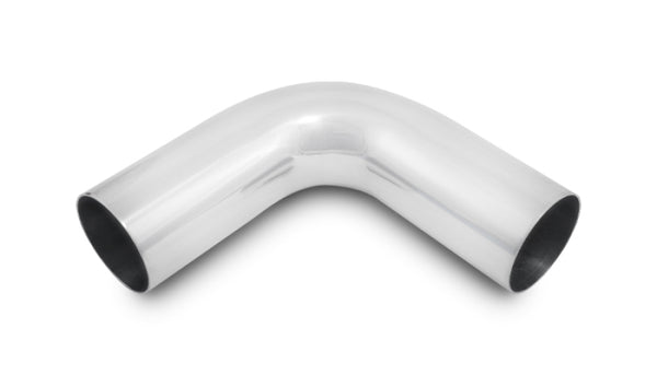 Vibrant 4in O.D. Universal Aluminum Tubing (90 degree bend) - Polished - Bull Strap