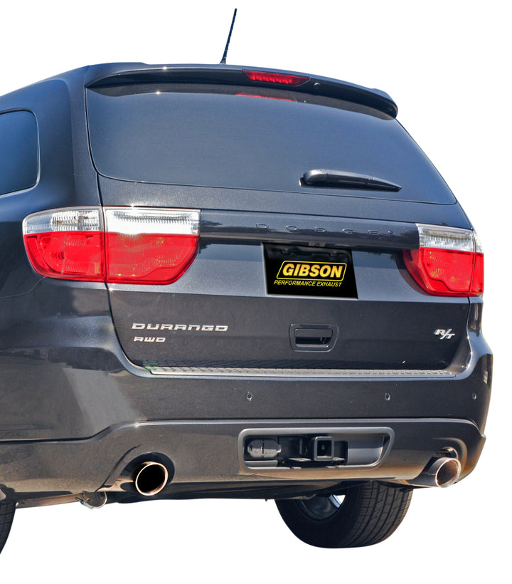 Gibson 11-18 Dodge Durango R/T 5.7L 2.25in Axle-Back Dual Exhaust - Aluminized - Bull Strap