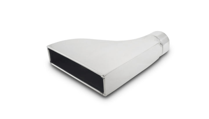 Vibrant 7.75in x 1.875in Rectangular SS Exhaust Tip (Camaro Style) - with 2.5in Inlet - Bull Strap
