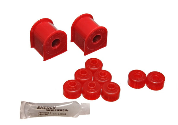 Energy Suspension 89-94 Nissan 240SX (S13) Red 15mm Rear Sway Bar Bushing Set - Bull Strap