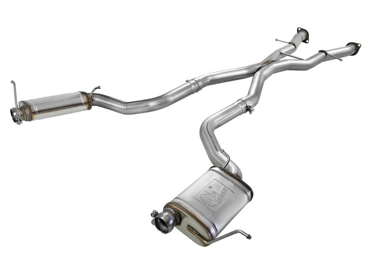 aFe MACHForce XP Cat-Back Exhaust Stainless No Tips 12-15 Jeep Grand Cherokee SRT/SRT-8 V8 Hemi 6.4L - Bull Strap
