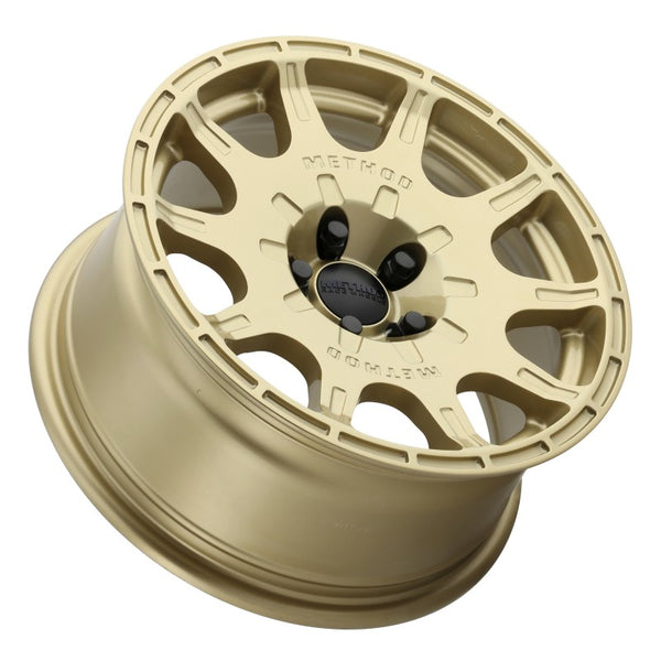 Method MR502 VT-SPEC 2 15x7 +15mm Offset 5x100 56.1mm CB Gold Wheel - Bull Strap
