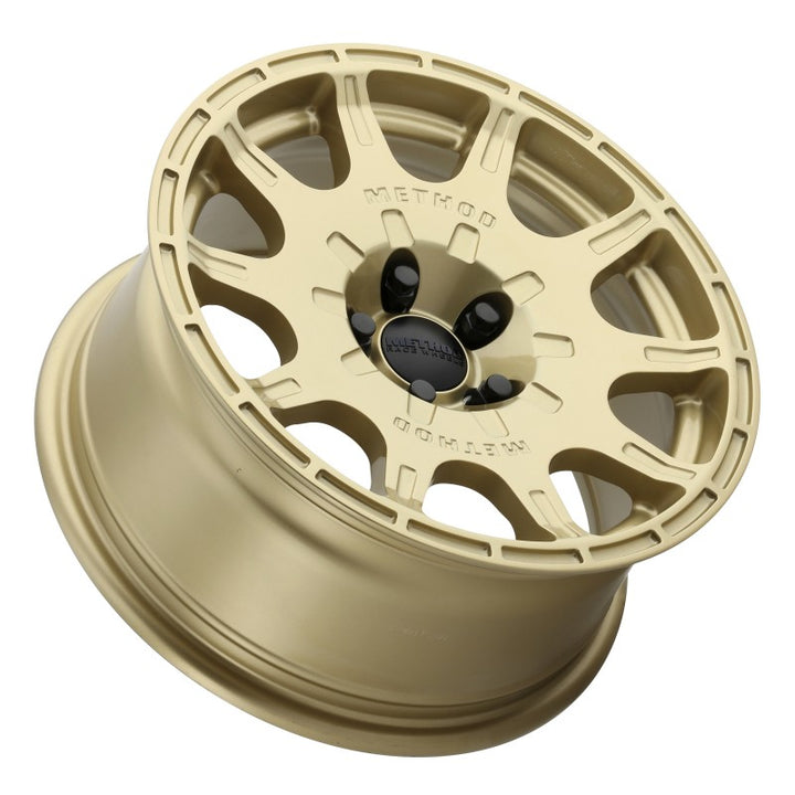 Method MR502 VT-SPEC 2 15x7 +15mm Offset 5x100 56.1mm CB Gold Wheel - Bull Strap