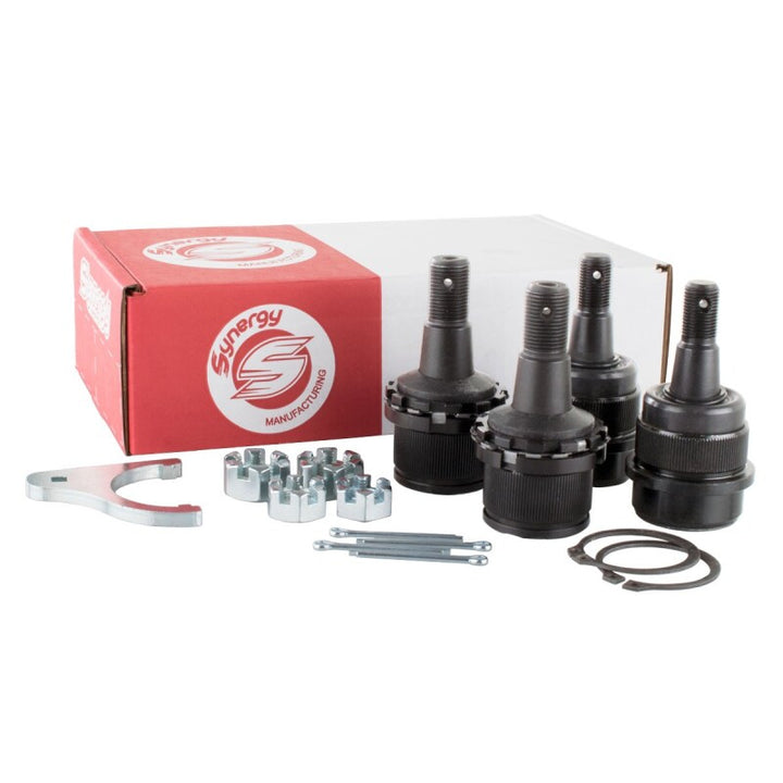 Synergy 03-13 Dodge Ram 1500/2500/3500 HD 4x4 Knurled Adjustable Ball Joint Kit - Bull Strap