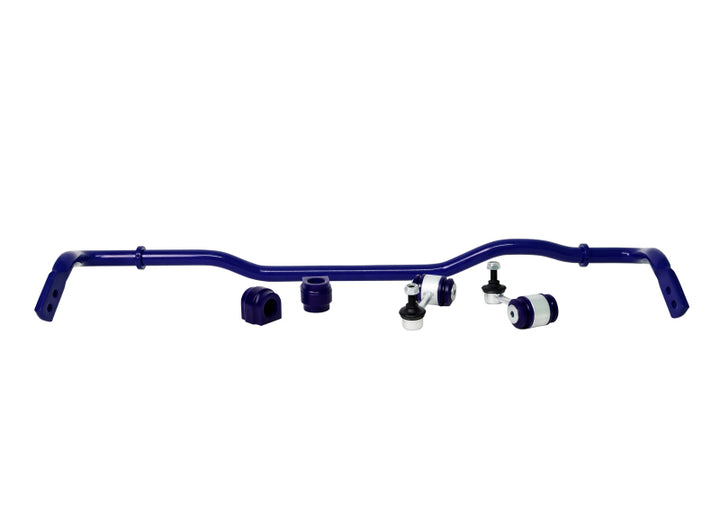 Superpro 2022 Volkswagen Golf R 2-Position HD Adjustable 24mm Rear Sway Bar & End Link Kit - Bull Strap