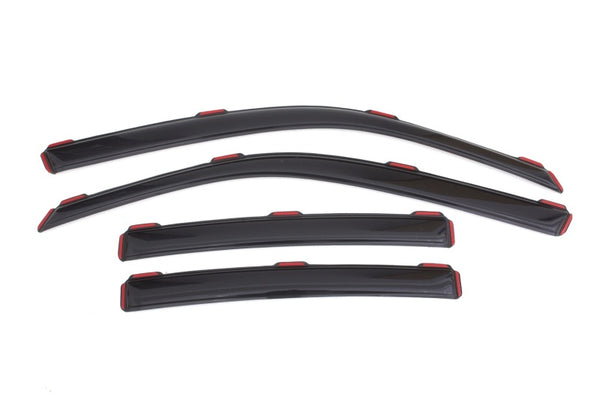 AVS 11-18 Dodge Charger Ventvisor In-Channel Front & Rear Window Deflectors 4pc - Smoke - Bull Strap