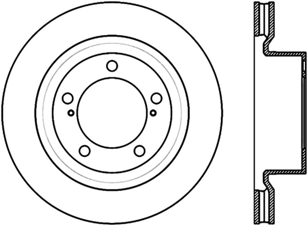 StopTech Sport Slot 08-12 Toyota Sequoia / 07-12 Tundra Slotted Right Front CRYO Rotor - Bull Strap