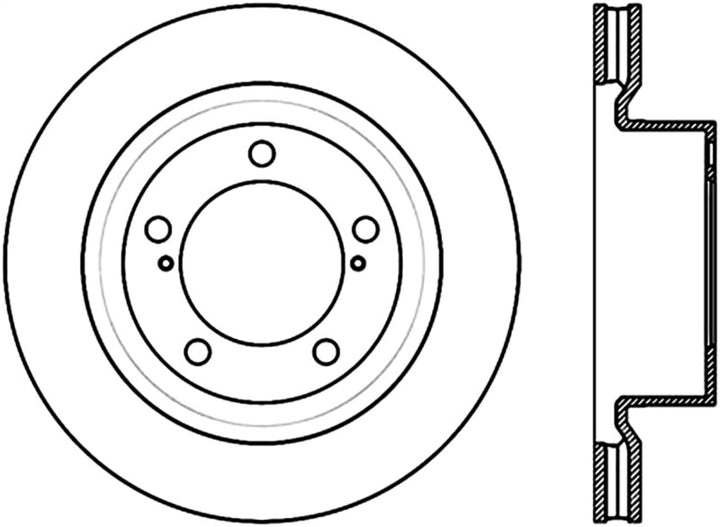 StopTech Sport Slot 08-12 Toyota Sequoia / 07-12 Tundra Slotted Right Front CRYO Rotor - Bull Strap