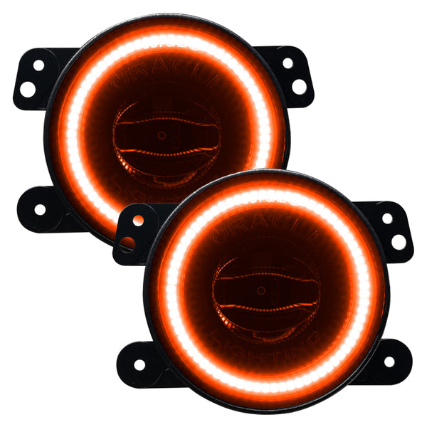 Oracle Jeep Wrangler JK/JL/JT High Performance W LED Fog Lights - Amber - Bull Strap
