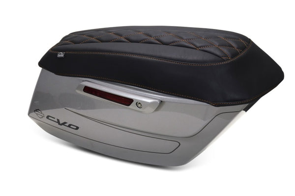 Mustang 23-25 Harley CVO Road Glide (ST) Deluxe Diamond Saddlebag Lid Covers - Bull Strap