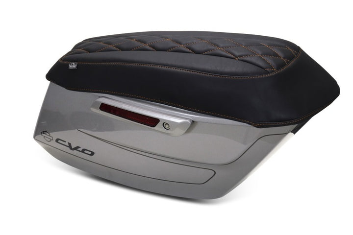 Mustang 23-25 Harley CVO Road Glide (ST) Deluxe Diamond Saddlebag Lid Covers - Bull Strap