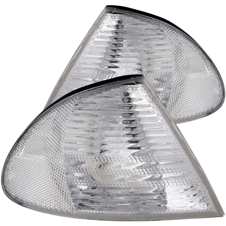 ANZO Corner Lights 1999-2001 BMW 3 Series E46 Euro Corner Lights Chrome - Bull Strap