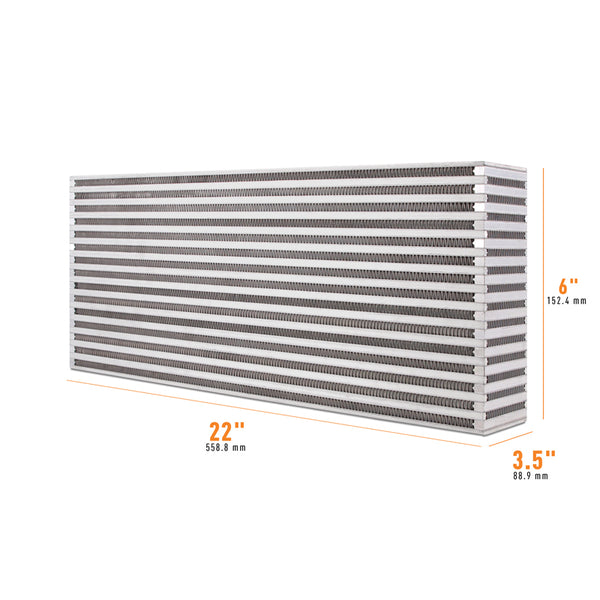 Mishimoto Universal Air-to-Air Intercooler Core - 22in / 6in / 3.5in - Bull Strap