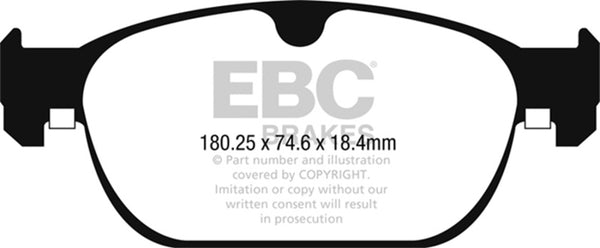 EBC 2017+ Volvo S90 2.0L Turbo Redstuff Front Brake Pads - Bull Strap