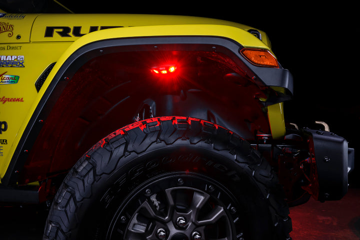 Oracle Underbody  RGB+W Wheel Well Rock Light Kit - 4 PCS - ColorSHIFT - Bull Strap
