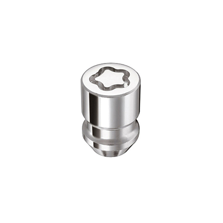 McGard Wheel Lock Nut Set - 5pk. (Cone Seat) M12X1.5 / 13/16 Hex / 1.28in. Length - Chrome - Bull Strap
