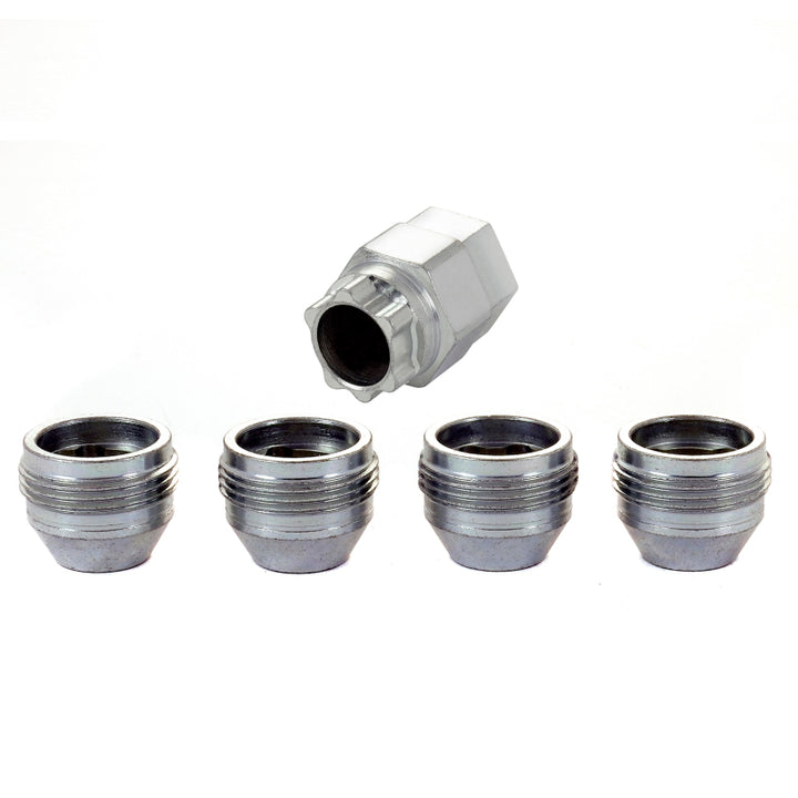McGard Wheel Lock Nut Set - 4pk. (Under Hub Cap / Cone Seat) M12X1.5 / 19mm & 21mm Hex / .775in. L - Bull Strap