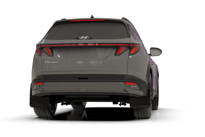 Rally Armor 2025+ Hyundai Tucson (Excl. ICE & XRT) Black UR Mud Flap w/ Dark Grey Logo - Bull Strap