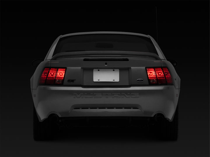 Raxiom 96-04 Ford Mustang Excluding 99-01 Cobra Sequential Tail Light Kit (Plug-and-Play Harness) - Bull Strap